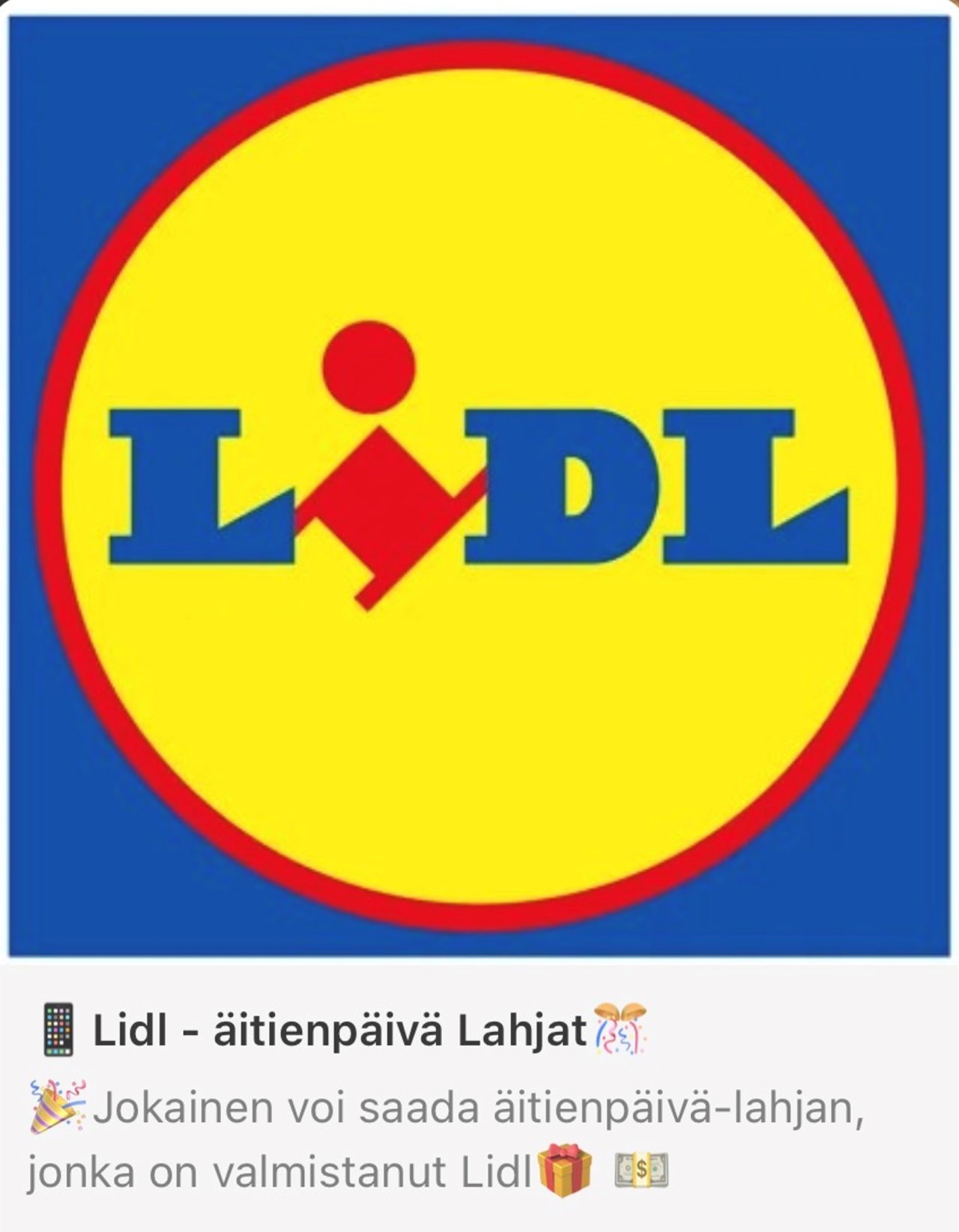 LIDL-logo ja äitienpäivä Lahjat