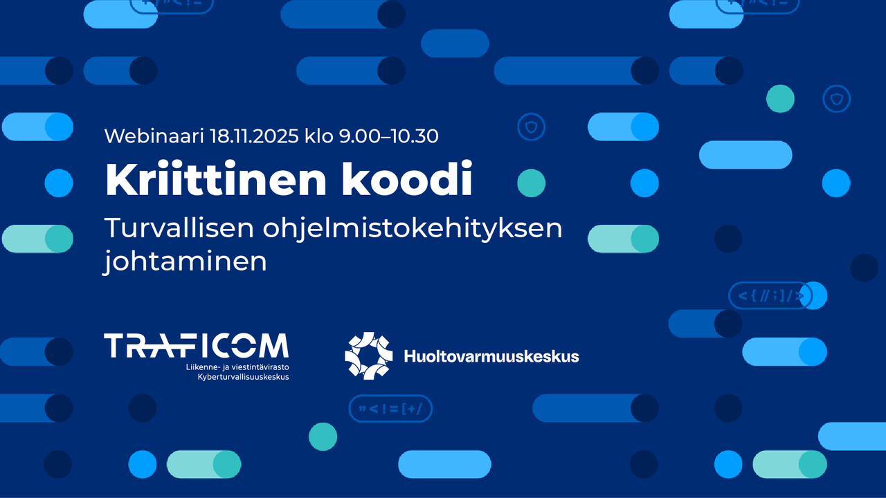 Kriittinen koodi -tapahtuman mainosbanneri